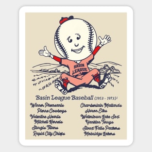 Defunct Basin League South Dakota Minor Baseball Magnet